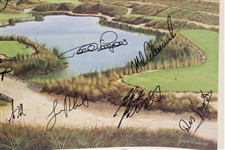 Gary Player's 2001 UBS Warburg Cup Signed Baxter Print by Arnie & more JSA ALOA