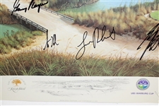 Gary Player's 2001 UBS Warburg Cup Signed Baxter Print by Arnie & more JSA ALOA