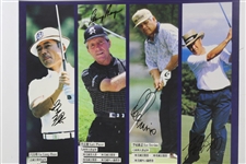 Gary Player's Signed 2000 Martell Skins Classic by Player, Trevino, Aoki, & Liang-Huan Poster JSA ALOA