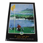 Gary Players 2001 AT&T Pebble Beach Pro-Am Artist Signed Poster of Tiger Woods