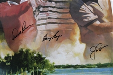 Gary Player's Big 3 Palmer, Nicklaus, & Player Signed 1997 Invitational Poster JSA ALOA
