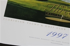 Gary Player's Big 3 Palmer, Nicklaus, & Player Signed 1997 Invitational Poster JSA ALOA