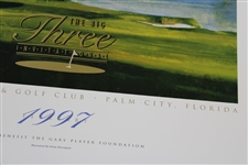 Gary Player's Big 3 Palmer, Nicklaus, & Player Signed 1997 Invitational Poster JSA ALOA
