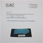 Byron Nelson Signed Golf Glove Display with 1937-42 Nameplate JSA ALOA