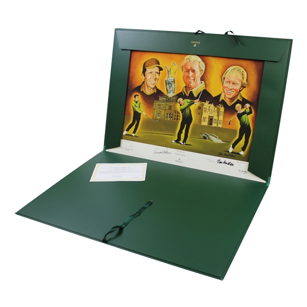 Gary Player’s Personal Rolex Ltd Ed Big 3 Print #195/250 Signed by Gary & Arnold Palmer JSA ALOA