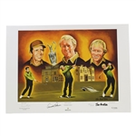 Gary Player’s Personal Rolex Ltd Ed Big 3 Print #195/250 Signed by Gary & Arnold Palmer JSA ALOA