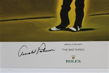 Gary Player’s Personal Rolex Ltd Ed Big 3 Print #195/250 Signed by Gary & Arnold Palmer JSA ALOA