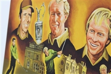Gary Player’s Personal Rolex Ltd Ed Big 3 Print #195/250 Signed by Gary & Arnold Palmer JSA ALOA