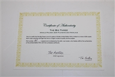 Gary Player’s Personal Rolex Ltd Ed Big 3 Print #195/250 Signed by Gary & Arnold Palmer JSA ALOA