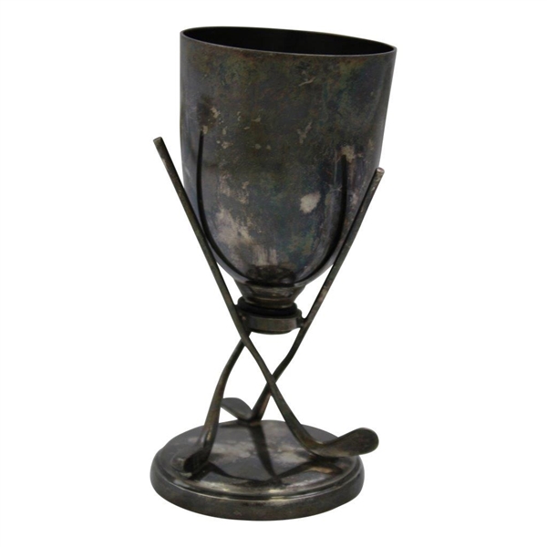 Undated Sterling Silver Cup with Tripod of Golf Clubs & Pegasus Stamp