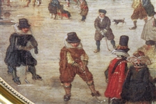 Early Dutch Golfing on Ice Reproduction Print by Hendrick Avercamp - Circle Framed