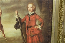 Sir James & Alexander MacDonald Children With Golf Club & Gun by William Mossman Reproduction