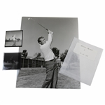 Arnold Palmer 4/16/1969 Post-Swing Alex J. Morrison Photo with Original Negative & Small Photo