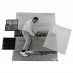 Julius Boros Downswing 2/1/1968 Alex J. Morrison Photo with Original Negative & Small Photo