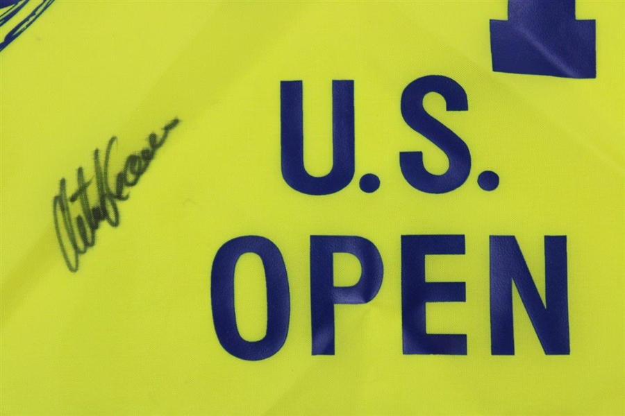 Retief Goosen Signed 2001 US Open at Southern Hills Yellow Screen Flag JSA ALOA