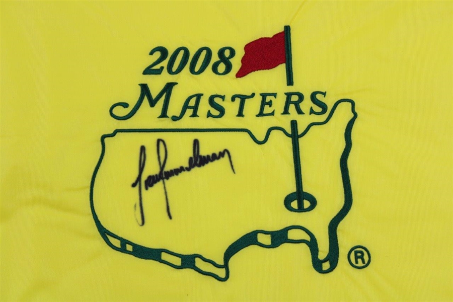 Trevor Immelman Signed 2008 Embroidered Masters Flag JSA ALOA