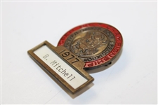 1977 US Open at Southern Hills CC Contestant Badge - Bobby Mitchell
