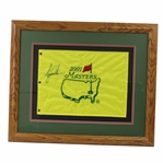 Tiger Woods Signed 2001 Masters Embroidered Flag - Framed JSA ALOA