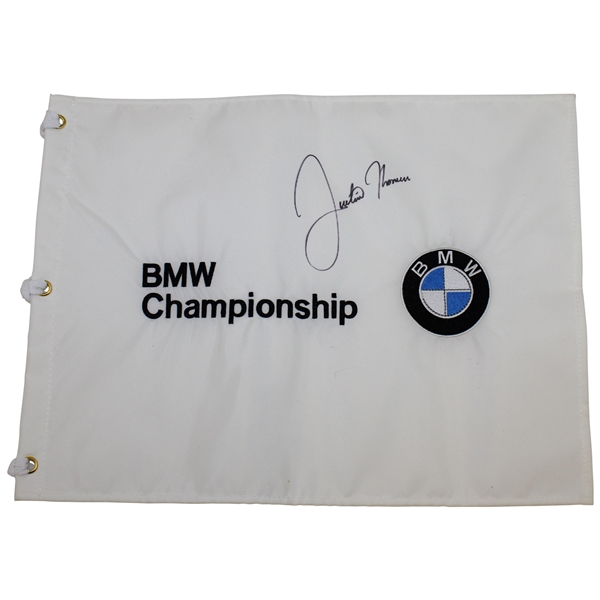 Justin Thomas Signed BMW Championship Embroidered Flag - Full Name JSA ALOA