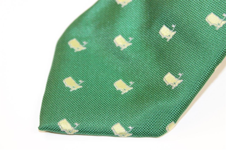 Augusta National Golf Club Masters Green with Yellow Logo Necktie - Used