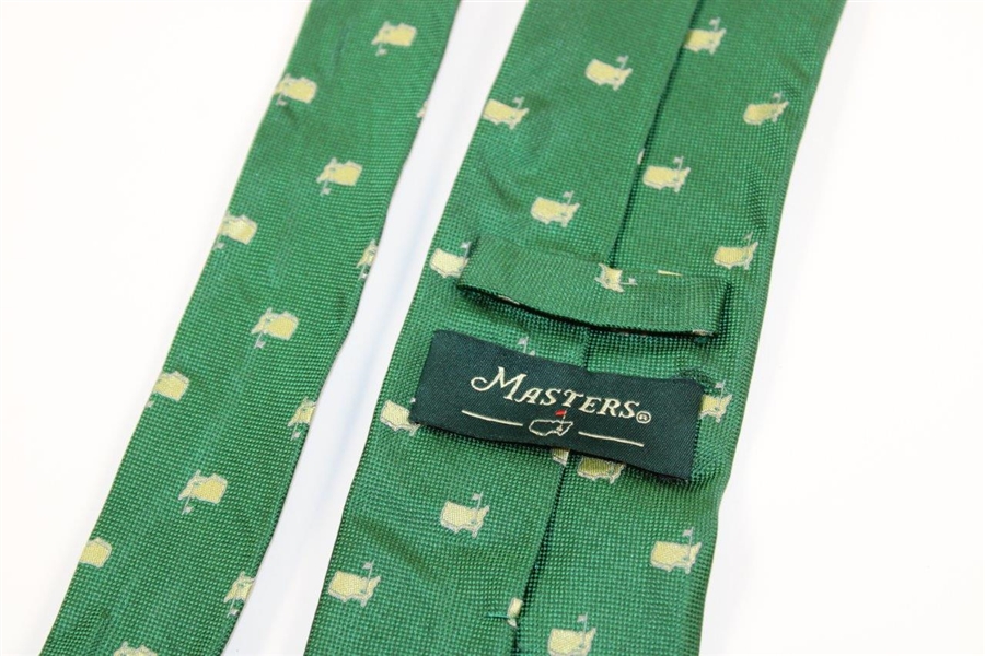 Augusta National Golf Club Masters Green with Yellow Logo Necktie - Used