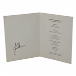 Tiger Woods Signed 2002 Masters Champion Dinner Menu - Night of Win! JSA ALOA