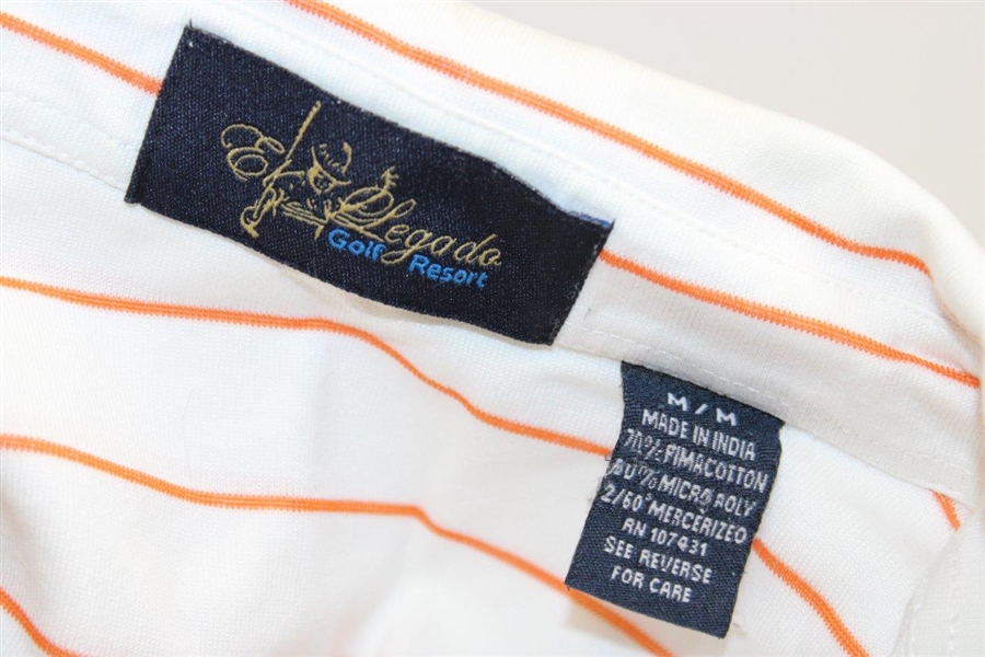 Chi-Chi Rodriguez's Personal El Legado Golf Resort White/Orange Shirt with Lexus Sponsor