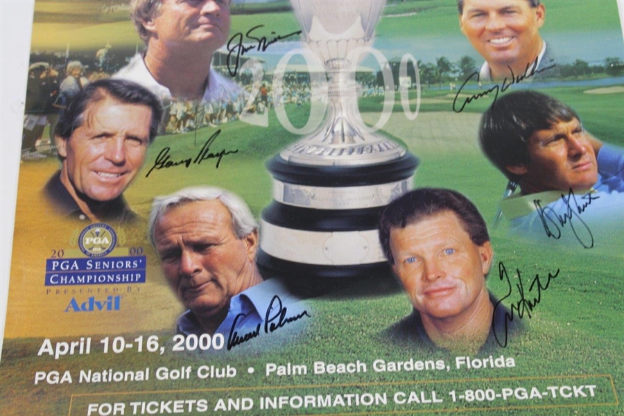 Gary Player's Big 3/Watson/Trevino/Kite & More Signed 2000 PGA Seniors Champ. Poster JSA  ALOA