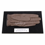 Jack Nicklaus Signed Golf Glove Display with 1963-65-66-72-75-86 Nameplate JSA ALOA