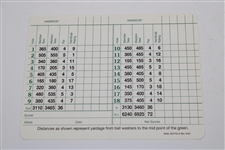 Jack Nicklaus & Verne Lundquist Dual Signed Augusta National Scorecard JSA ALOA