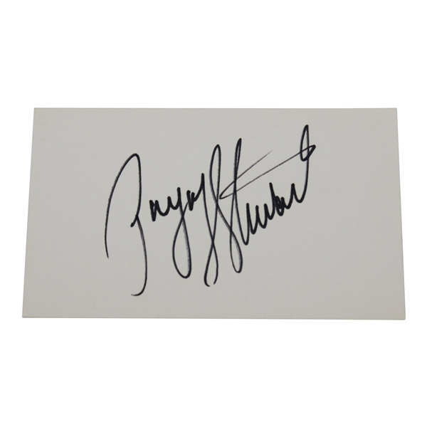 Payne Stewart Signed 3x5 Card JSA ALOA
