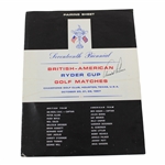 Arnold Palmer Signed 1967 Ryder Cup Pairing Sheet/Pamphlet JSA ALOA