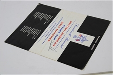 Arnold Palmer Signed 1967 Ryder Cup Pairing Sheet/Pamphlet JSA ALOA