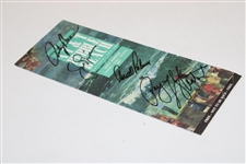 Palmer, Nicklaus, Stewart & Bean Signed Pebble Beach Pairing Sheet JSA ALOA
