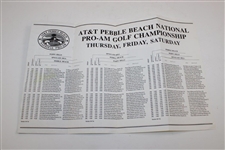 Palmer, Nicklaus, Stewart & Bean Signed Pebble Beach Pairing Sheet JSA ALOA