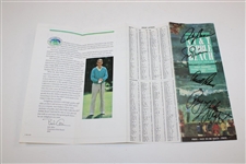 Palmer, Nicklaus, Stewart & Bean Signed Pebble Beach Pairing Sheet JSA ALOA