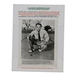 Claude Harmon Makes Hole-In-One in 1947 Masters Tournament Wire Photo