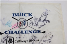 Player, Love, & Twelve (12) Buick Challenge Champs Signed Flag JSA ALOA