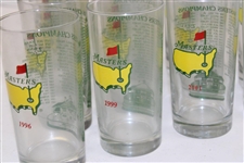 Fifteen (15) Assorted Masters Commemorative Glasses - 1996-2017