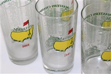 Fifteen (15) Assorted Masters Commemorative Glasses - 1996-2017