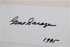 Three (3) Gene Sarazen Nicely Signed Cards - Ready for Framing JSA ALOA