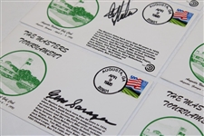 Six (6) Masters Cachets Signed by Seven (7) Masters Champs Sarazen Mize Lyle + JSA ALOA