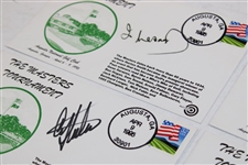 Six (6) Masters Cachets Signed by Seven (7) Masters Champs Sarazen Mize Lyle + JSA ALOA