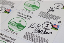 Six (6) Masters Cachets Signed by Seven (7) Masters Champs Sarazen Mize Lyle + JSA ALOA