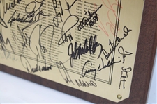 Twenty-Five (25) Past PGA Champs Signed Plaque JSA ALOA