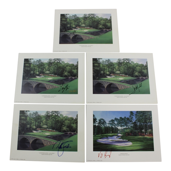 Five (5) Masters Champions Signed Jack Chilton Augusta National Cards JSA ALOA
