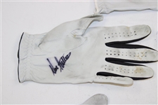 Five (5) Major Champions Signed Personal Match Used Gloves JSA ALOA