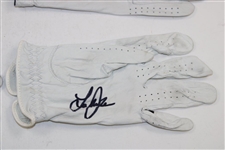 Five (5) Major Champions Signed Personal Match Used Gloves JSA ALOA