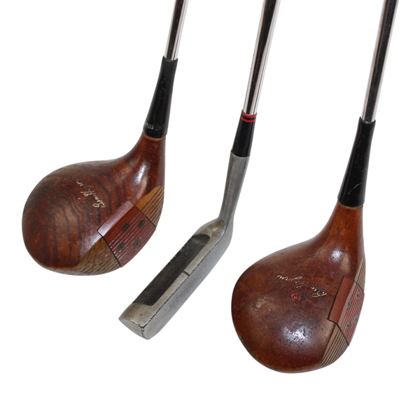 Ben Hogan 1 & 3 Bantam Persimmon Woods Reg No. 2432C w/Hogan P-S2