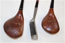 Ben Hogan 1 & 3 Bantam Persimmon Woods Reg No. 2432C w/Hogan P-S2